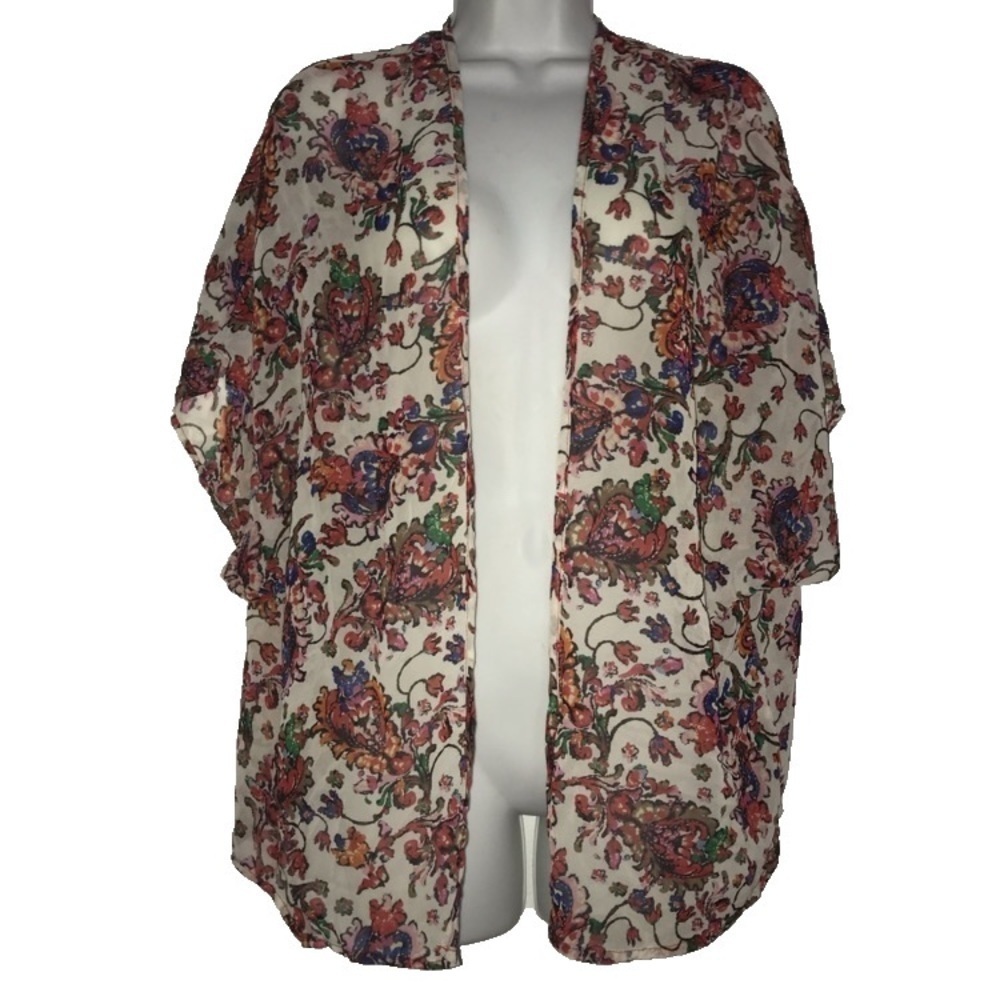 Charlotte Russe Open Front Poly Cardigan Top M